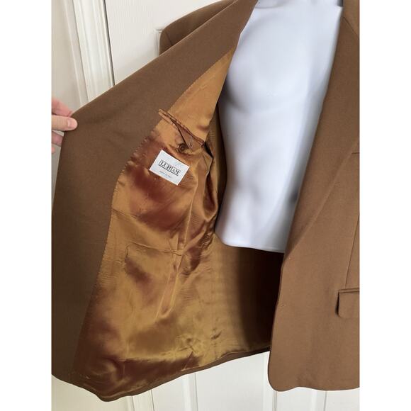 MARIO ZEGNA Lubiam Men's Tan Orange Brown Wool Cashmere Blend Blazer 58L - Picture 5 of 11